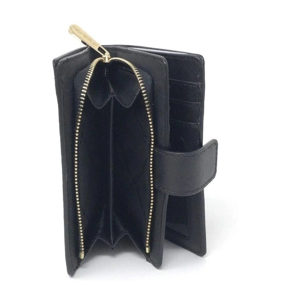 Michael Kors Black Card Holder with Gold Logo - Picture 6 of 7